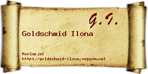 Goldschmid Ilona névjegykártya